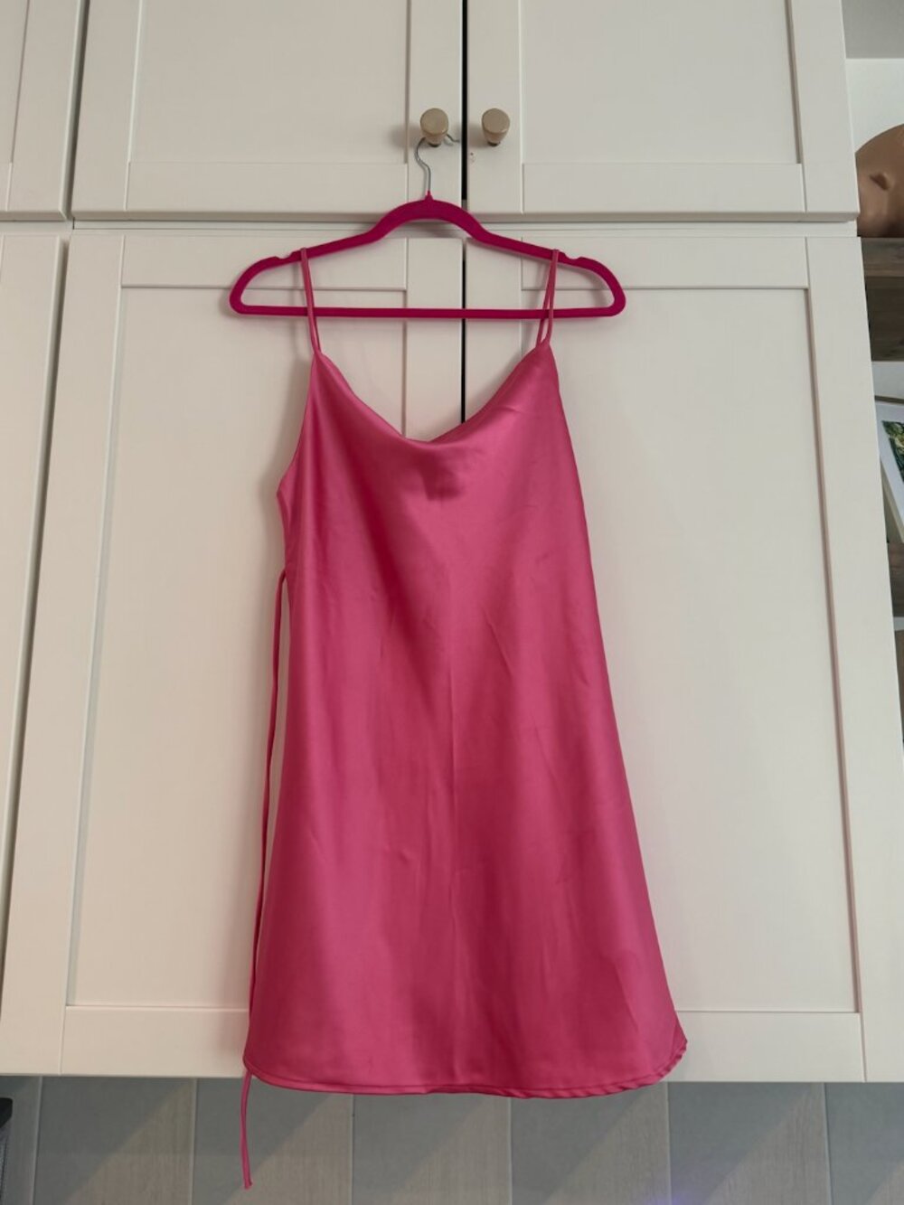 NWT Pink Satin Mini Dress